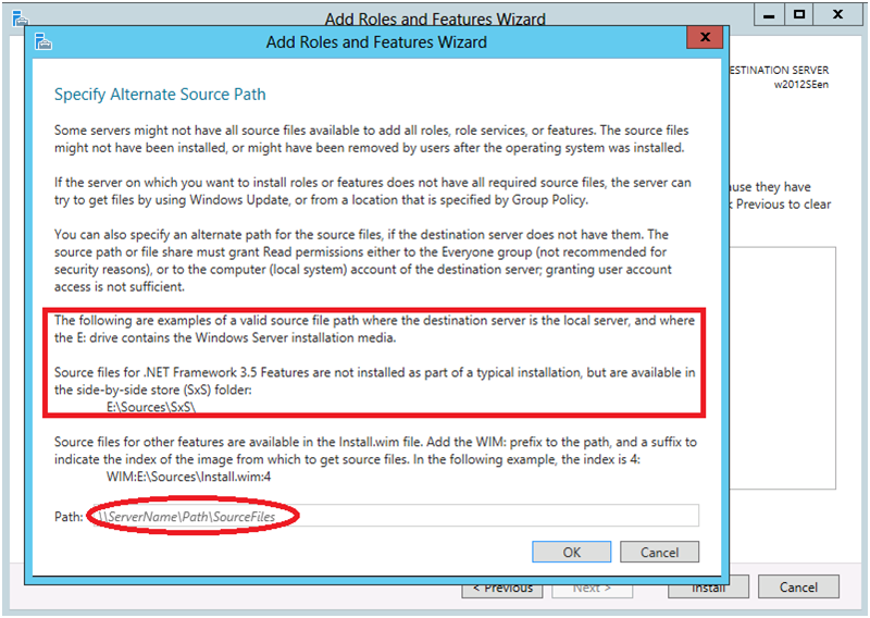Specify Alternative Source Path