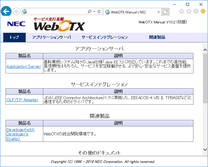 マニュアルの表示形式の図